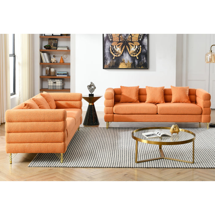 3 Seater / 3 Seater Combination Sofa Orange Teddy
