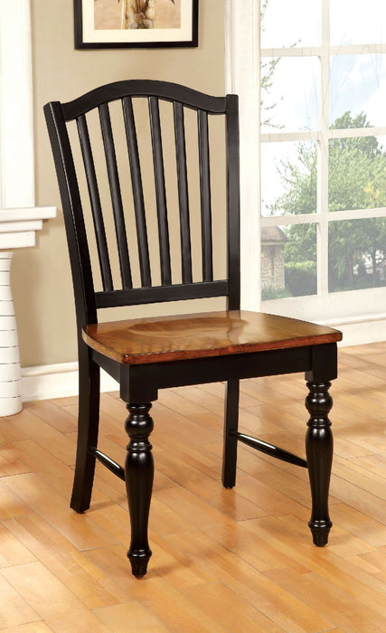 Mayville - Side Chair (Set of 2) - Black / Antique Oak Unique Piece Furniture