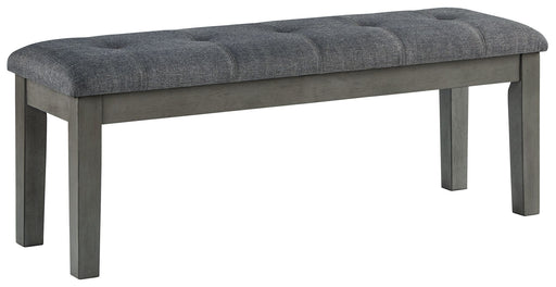 Hallanden - Black / Gray - Large Uph Dining Room Bench Unique Piece Furniture