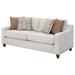 Christine - Upholstered Cushion Back Sofa - Beige Unique Piece Furniture