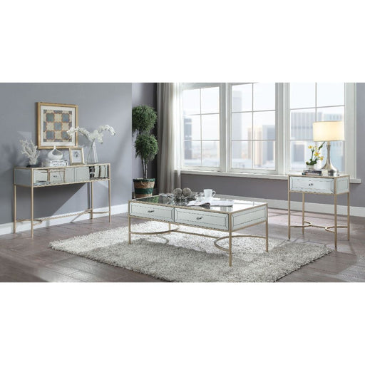 Wisteria - Coffee Table - Mirrored & Rose Gold Unique Piece Furniture