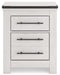 Schoenberg - White - Two Drawer Night Stand Unique Piece Furniture