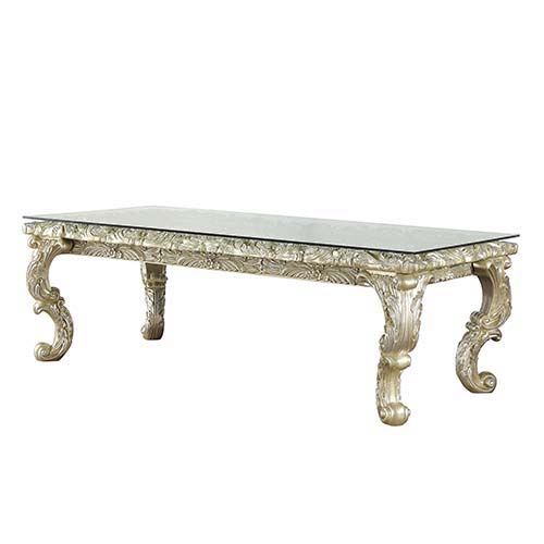 Vatican - Dining Table - Champagne Silver Finish Unique Piece Furniture