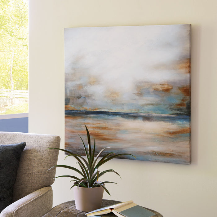 Weatheridge - Grey / Gold - Wall Art Unique Piece Furniture