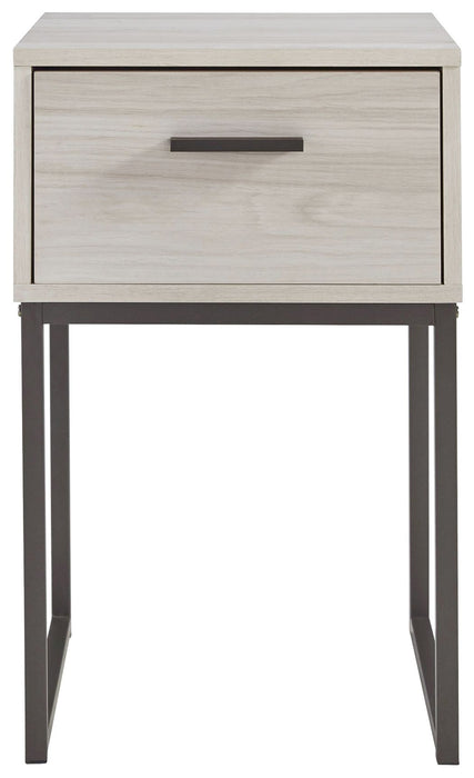 Socalle - Light Natural - One Drawer Night Stand - Vinyl-Wrapped Unique Piece Furniture