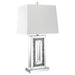 Ayelet - Table Lamp With Square Shade - White And Mirror Unique Piece Furniture