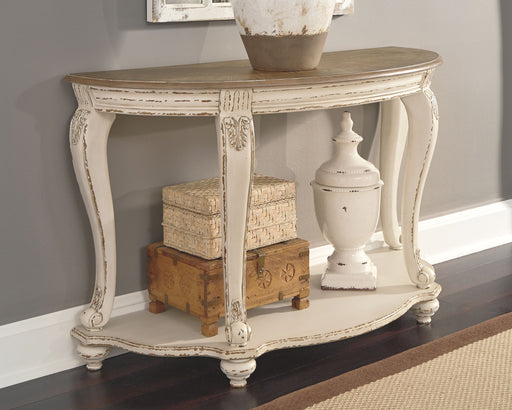 Realyn - White / Brown - Sofa Table Unique Piece Furniture