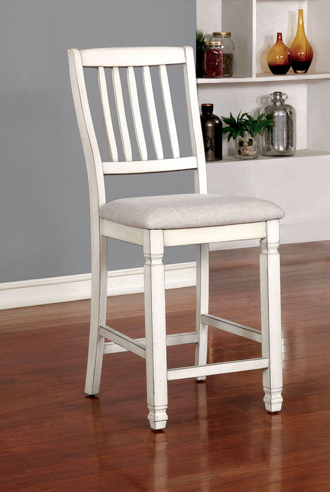Kaliyah - Counter Height Chair (Set of 2) - Antique White Unique Piece Furniture