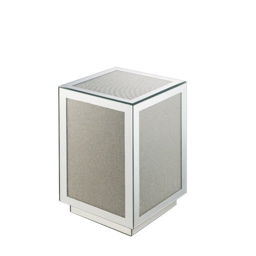Lavina - Accent Table - Mirrored & Faux Diamonds - 20" Unique Piece Furniture