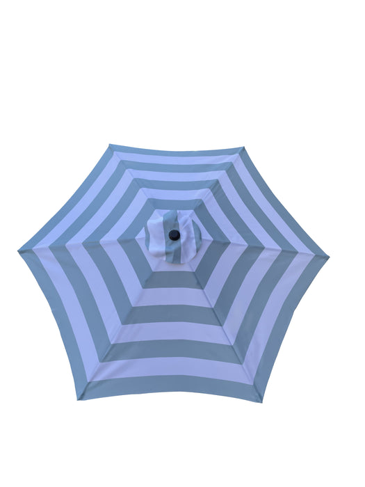 9 Ft Umbrella Ice Blue Stripe