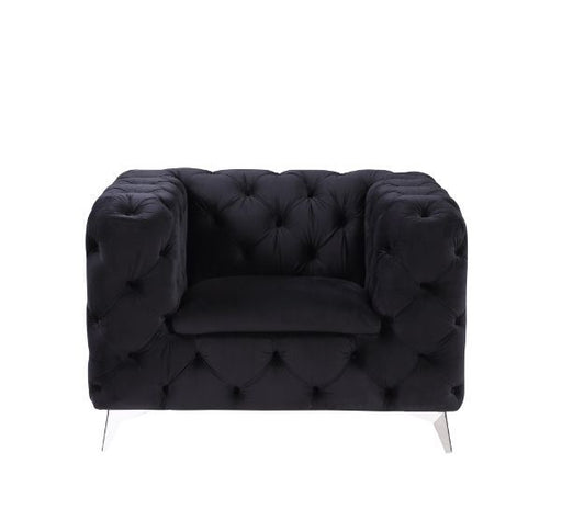 Phifina - Chair - Black Velvet Unique Piece Furniture