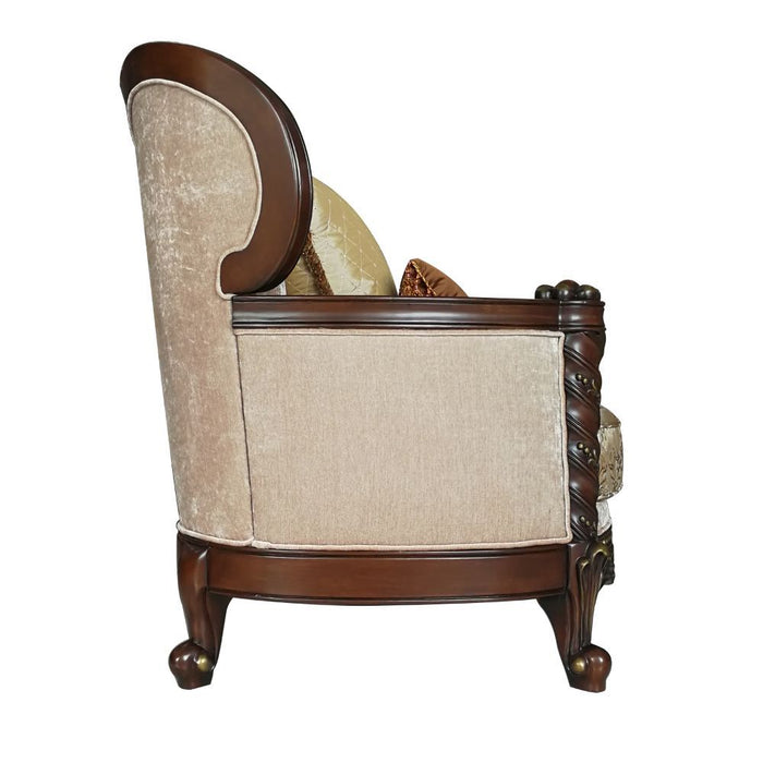 Devayne - Chair - Fabric & Dark Walnut
