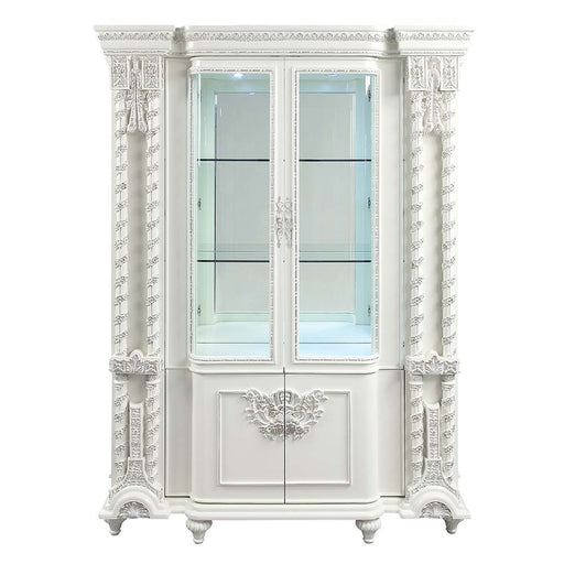 Vanaheim - Curio - Antique White Finish Unique Piece Furniture
