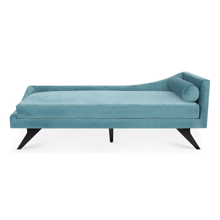 Right Square Arm Reclining Chaise Lounge - Green