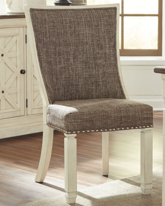 Bolanburg - Brown / Beige - Dining Uph Side Chair (Set of 2) - Lattice Back Unique Piece Furniture