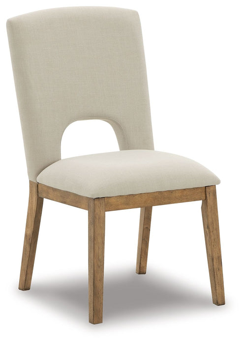 Dakmore - Linen / Brown - Dining Uph Side Chair (Set of 2) Unique Piece Furniture
