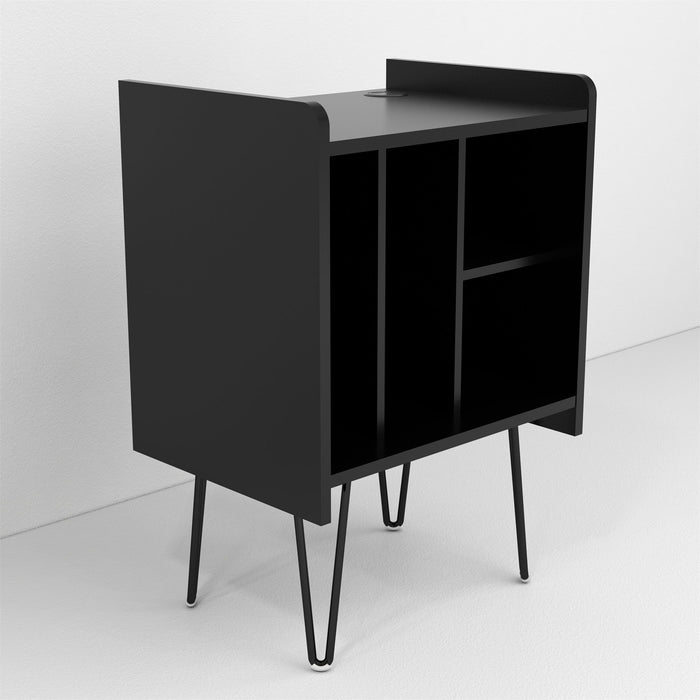 Four - Compartment Record Rack With USB Port