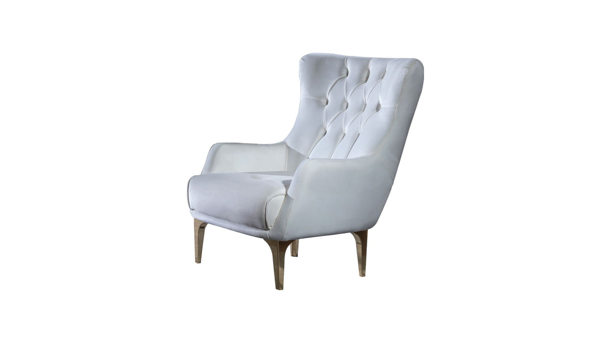 Lust Modern Style Chair In Off White