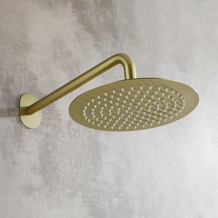 Complete Shower System With Rough-In Valve - Gold