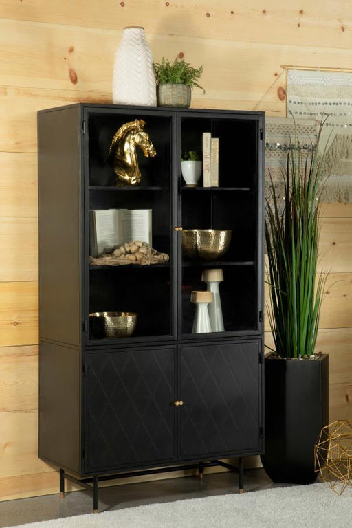 Santiago - Rectangular 4-Door Cabinet - Matte Black Unique Piece Furniture