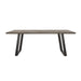 Misty - Sled Leg Dining Table - Gray Sheesham And Gunmetal Unique Piece Furniture