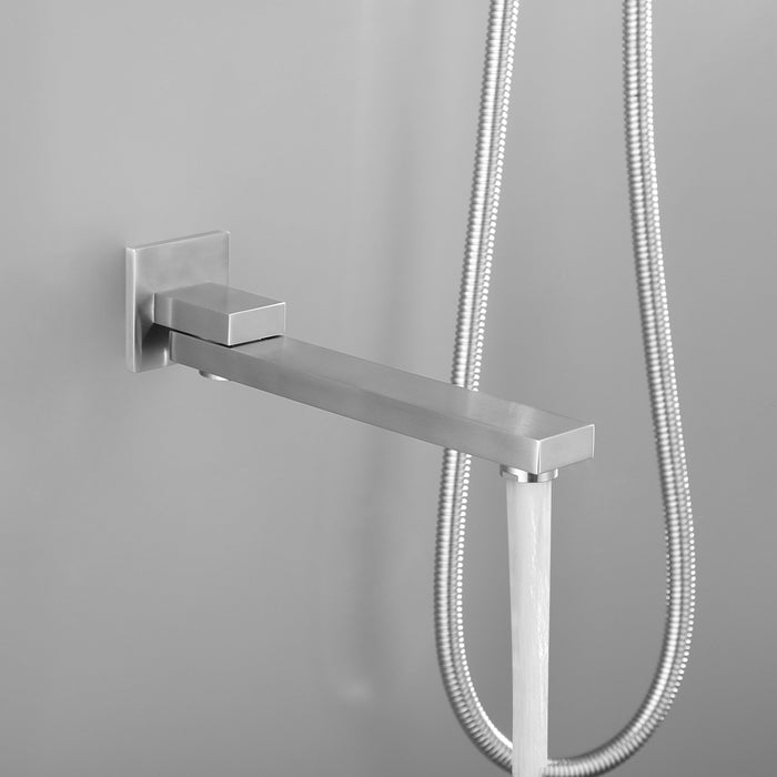 Ceiling Mounted Shower System Combo Set With Handheld And 16"Shower Head