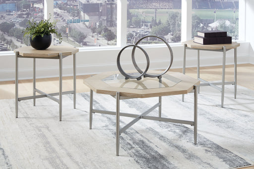 Varlowe - Bisque - Occasional Table Set (Set of 3) Unique Piece Furniture