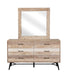Marlow - Rectangular Dresser Mirror - Rough Sawn Multi Unique Piece Furniture