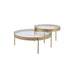 Andover - Coffee Table - Clear Glass & Gold Unique Piece Furniture