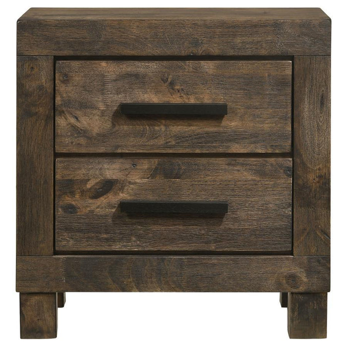 Woodmont - 2-Drawer NightStand - Rustic Golden Brown Unique Piece Furniture