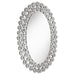 Colleen - Oval Wall Mirror With Faux Crystal Blossoms Unique Piece Furniture