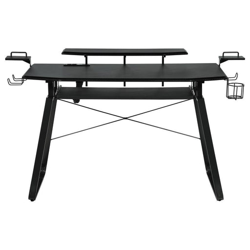 Alfie - Gaming Desk With USB Ports - Gunmetal Unique Piece Furniture