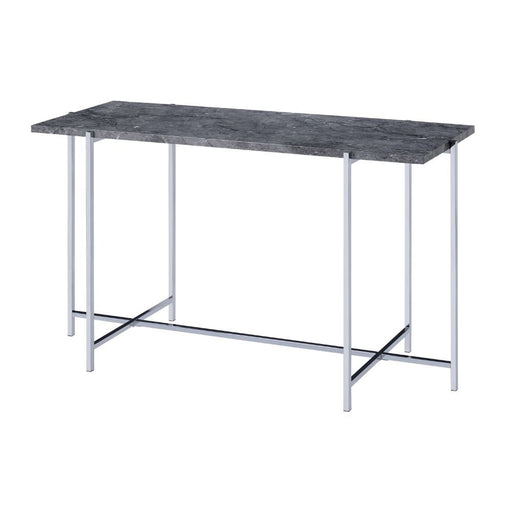 Adelae - Accent Table - Faux Marble & Chrome Unique Piece Furniture