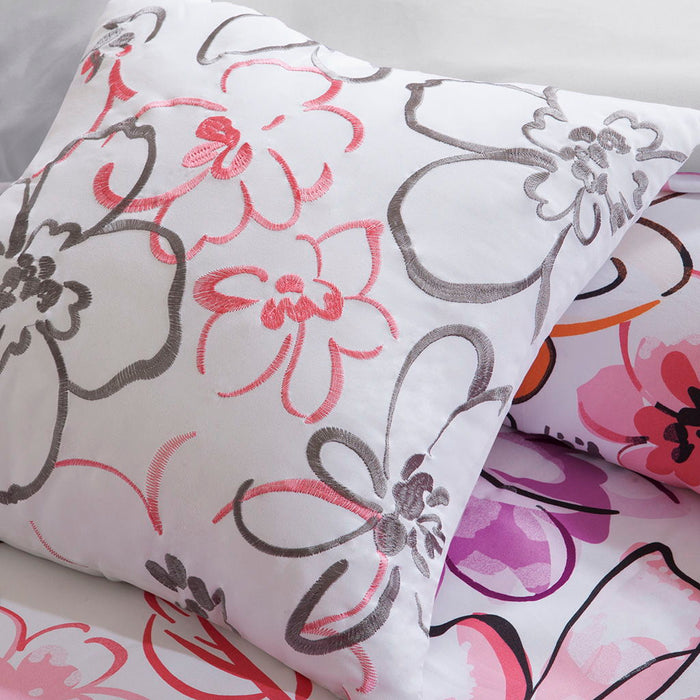 Floral Comforter Set, Pink