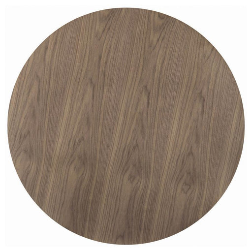 Lana - Round Dining Table - Walnut And Black Unique Piece Furniture