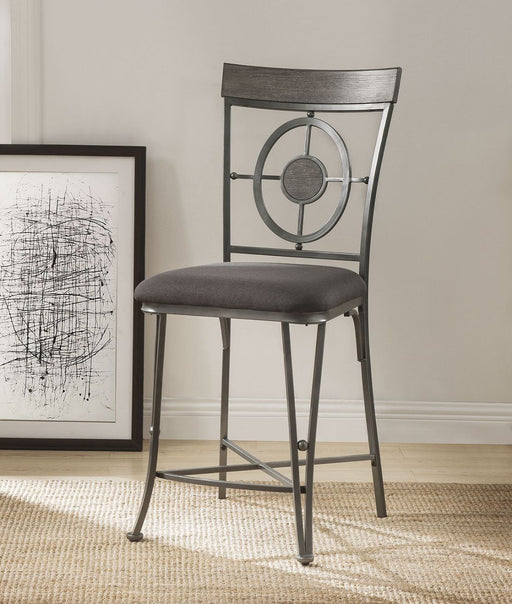 Landis - Counter Height Chair (Set of 2) - Fabric & Gunmetal Unique Piece Furniture