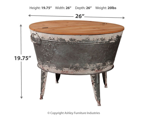 Shellmond - Metallic / Brown / Beige - Accent Cocktail Table Unique Piece Furniture