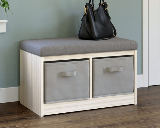 Blariden - Gray / Natural - Storage Bench Unique Piece Furniture