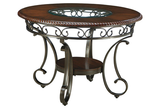 Glambrey - Brown - Round Dining Room Table Unique Piece Furniture