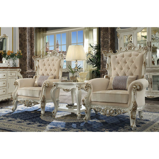 Picardy II - Accent Chair - Fabric & Antique Pearl Unique Piece Furniture