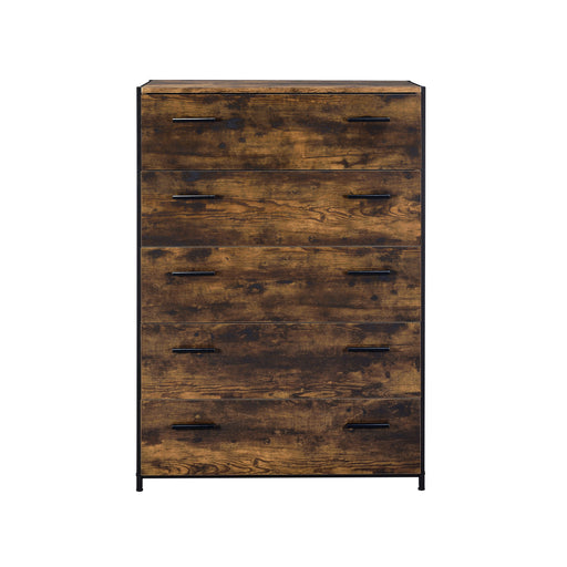 Juvanth - Chest - Rustic Oak & Black Finish Unique Piece Furniture