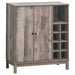 Cheyenne - 2-Door Wine Cabinet With Stemware Rack - Weathered Acacia Unique Piece Furniture