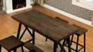 Lainey - Counter Height Table - Medium Weathered Oak / Black Unique Piece Furniture