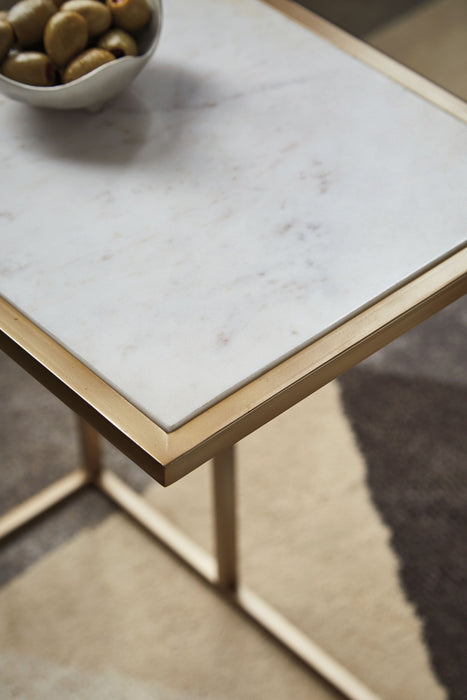 Lanport - Champagne / White - Accent Table Unique Piece Furniture