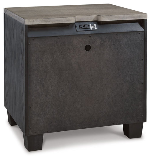 Foyland - Black / Brown - Two Drawer Night Stand Unique Piece Furniture
