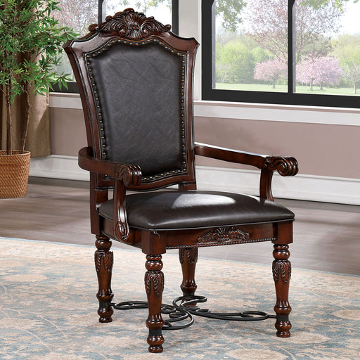 Picardy - Arm Chair (Set of 2) - Brown Cherry / Black Unique Piece Furniture