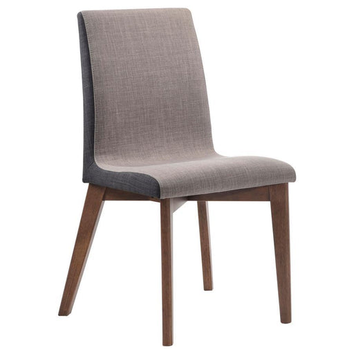 Redbridge - Upholstered Side Chairs (Set of 2) - Gray And Natural Walnut Unique Piece Furniture