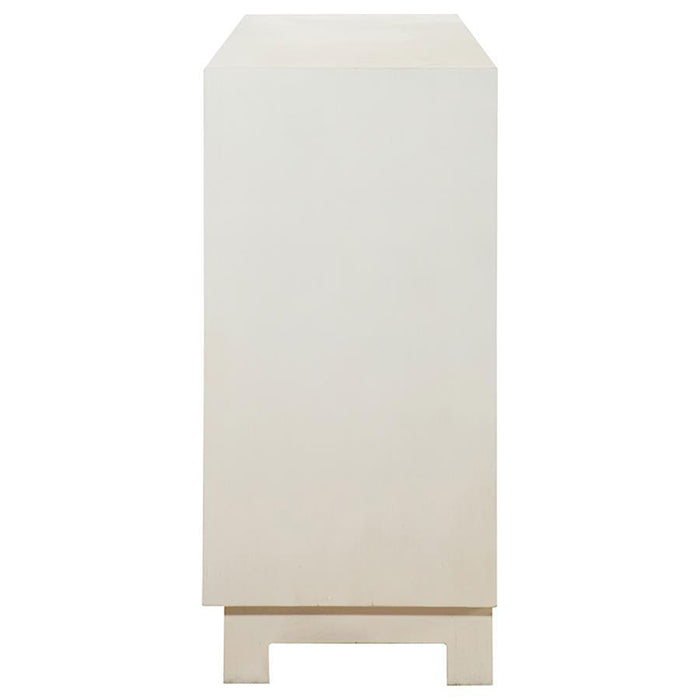 Voula - Rectangular 4-Door Accent Cabinet - White And Gold Unique Piece Furniture