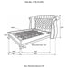 Barzini - Wingback Tufted Bed Unique Piece Furniture