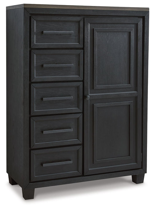 Foyland - Black / Brown - Door Chest Unique Piece Furniture